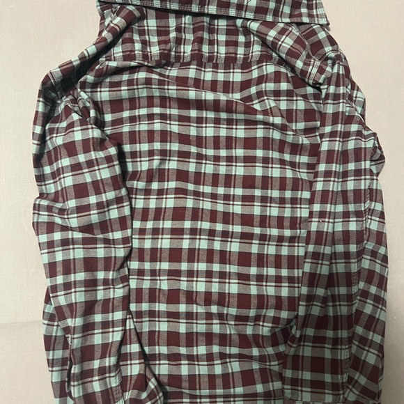 L.L. Bean Men's Plaid Shirt - teal and red traditional fit size X-Large - Picture 4 of 4